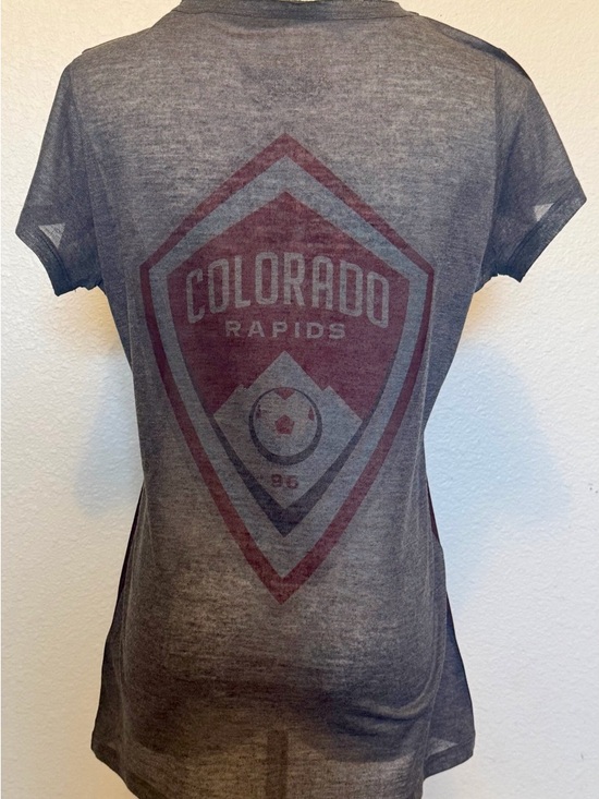 Touch by Alyssa Milano Tops - Colorado Rapids - Gray & Maroon Graphic Tee